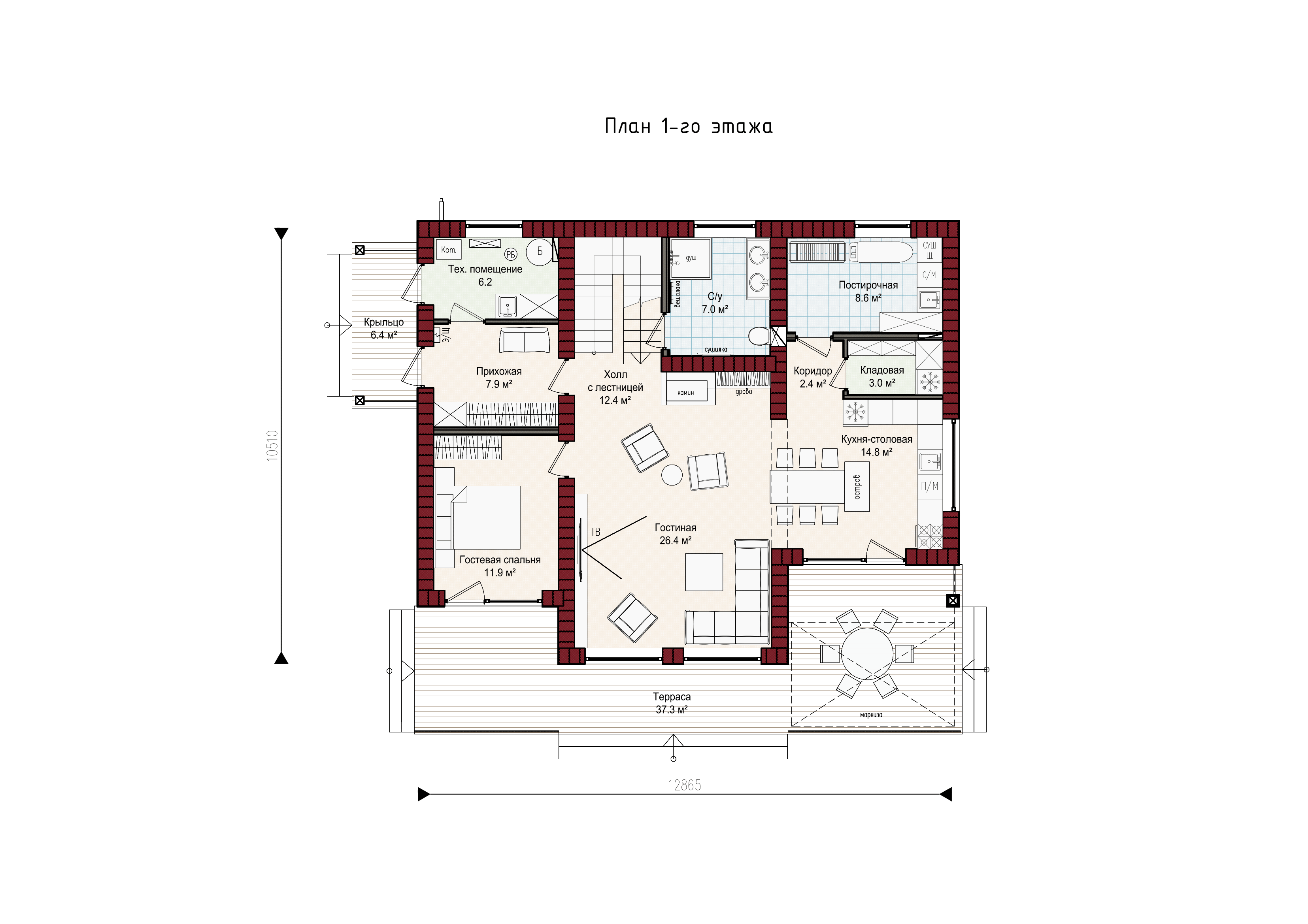 Изображение - Планировка: 1 этаж (144 кв.м)